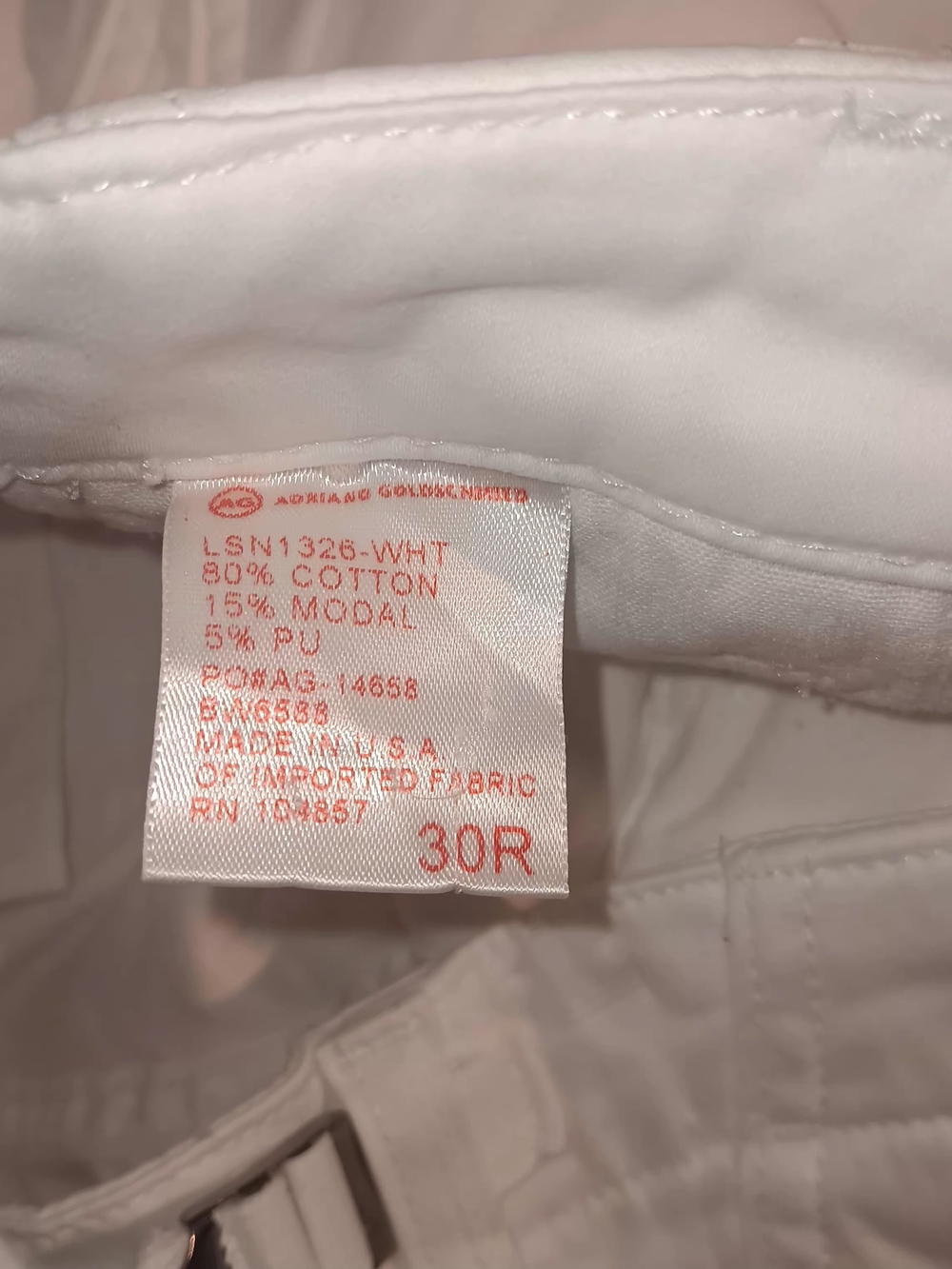 Ag Adriano Goldschmied White Slim Cargo Pants - Picture 5 of 7